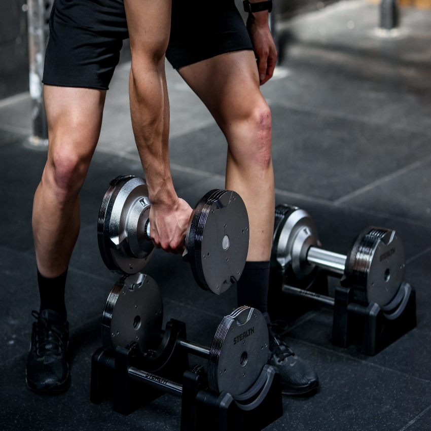 32.5kg Stealth Premium Adjustable Dumbbells - Chrome Edition (Pair)